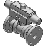 S TYPE Pneumatic BALL VALVE (Direct Mount), Air to Open/Air to Close (Flange) - ANSI/ASTM