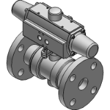 S TYPE Pneumatic BALL VALVE (Direct Mount), Air to Open/Air to Close (Flange) - JIS