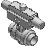 S TYPE Pneumatic BALL VALVE (Direct Mount), Air to Open/Air to Close (TS socket) - ANSI/ASTM